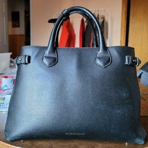 Burberry - Black Leather Medium Banner Tote